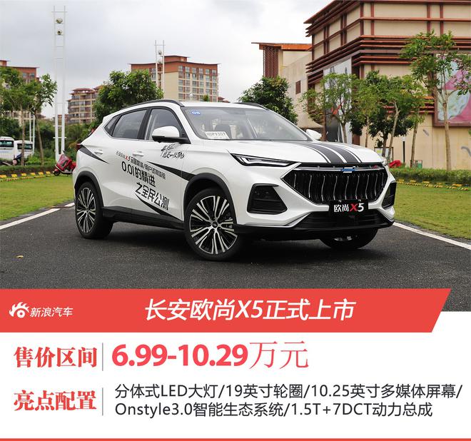 十万级运动型SUV新选择 长安欧尚X5售价6.99-10.29万元