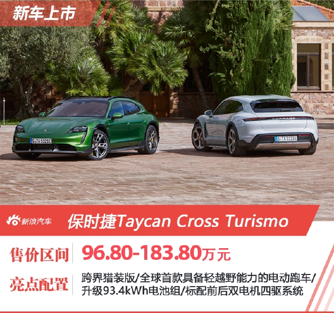 保时捷Taycan Cross Turismo上市 售96.80万起