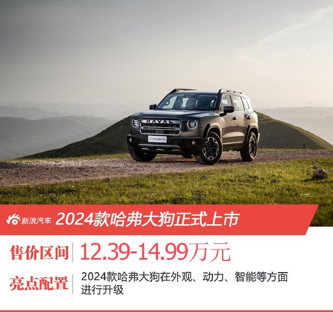 12.39万起售 2024款哈弗大狗正式上市