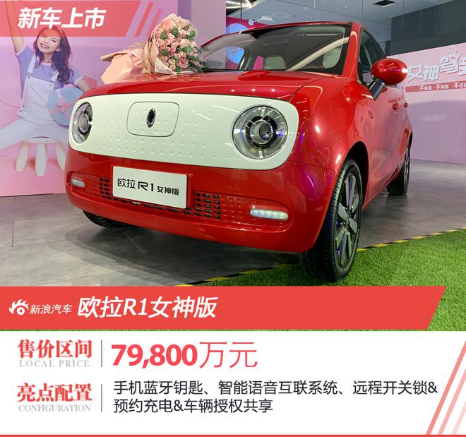 欧拉R1女神版正式上市 售价7.98万元