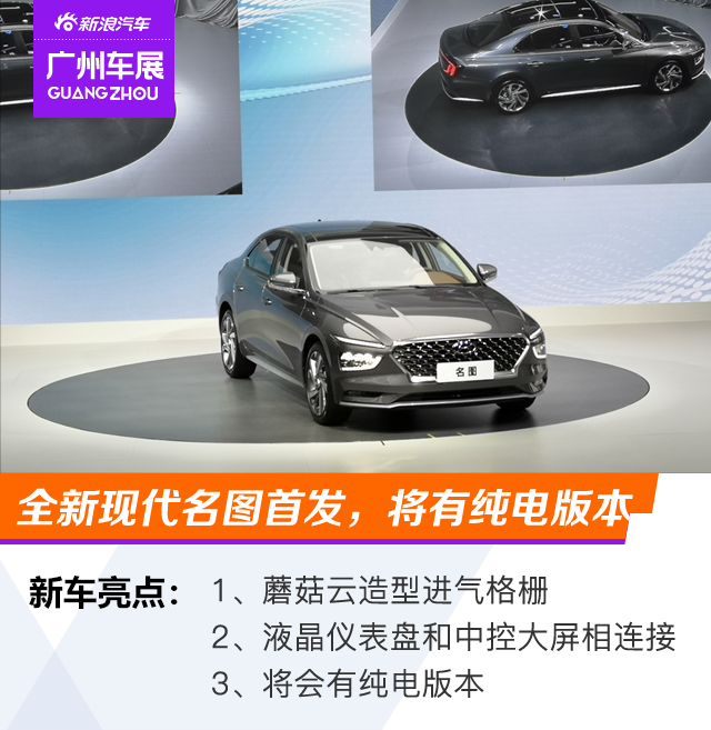 2020广州车展：全新现代名图首发，将有纯电版，明年一季度上市