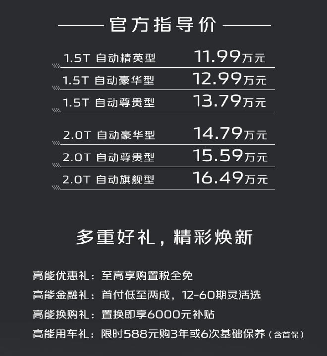新款长安CS85 COUPE上市 售价11.99-16.49万元