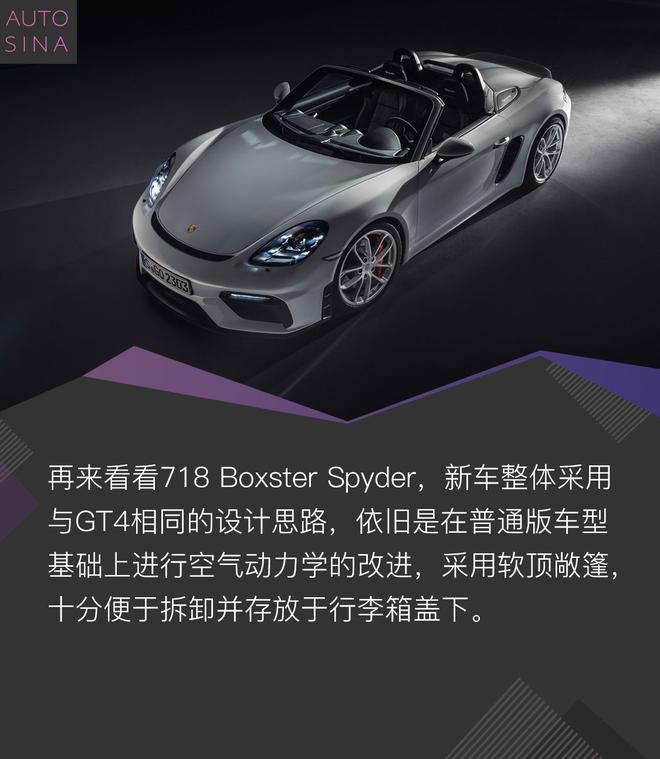 保时捷718 Spyder/Cayman GT4官图解析