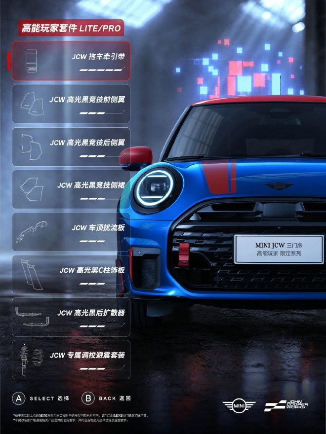 MINI JCW三门版高能玩家系列今日上市