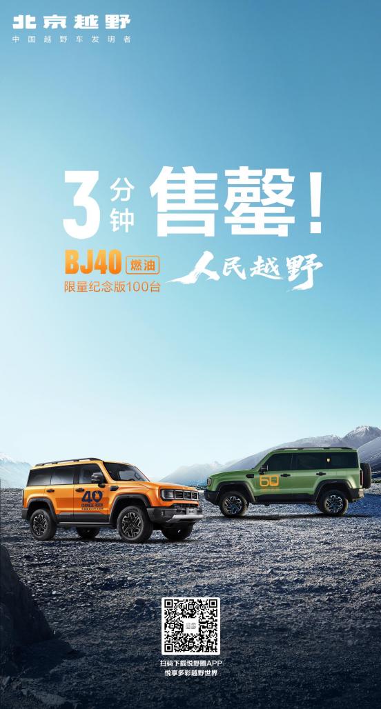 12.69万元起 北京越野BJ40燃油正式上市