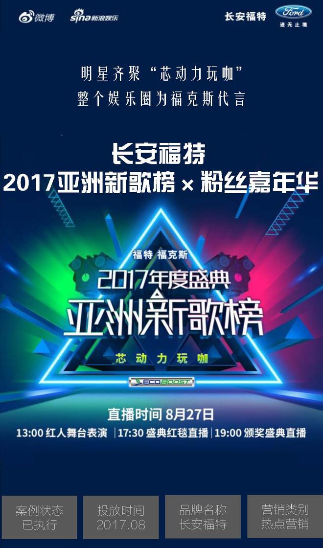 解析长安福特2017亚洲新歌榜×粉丝嘉年华