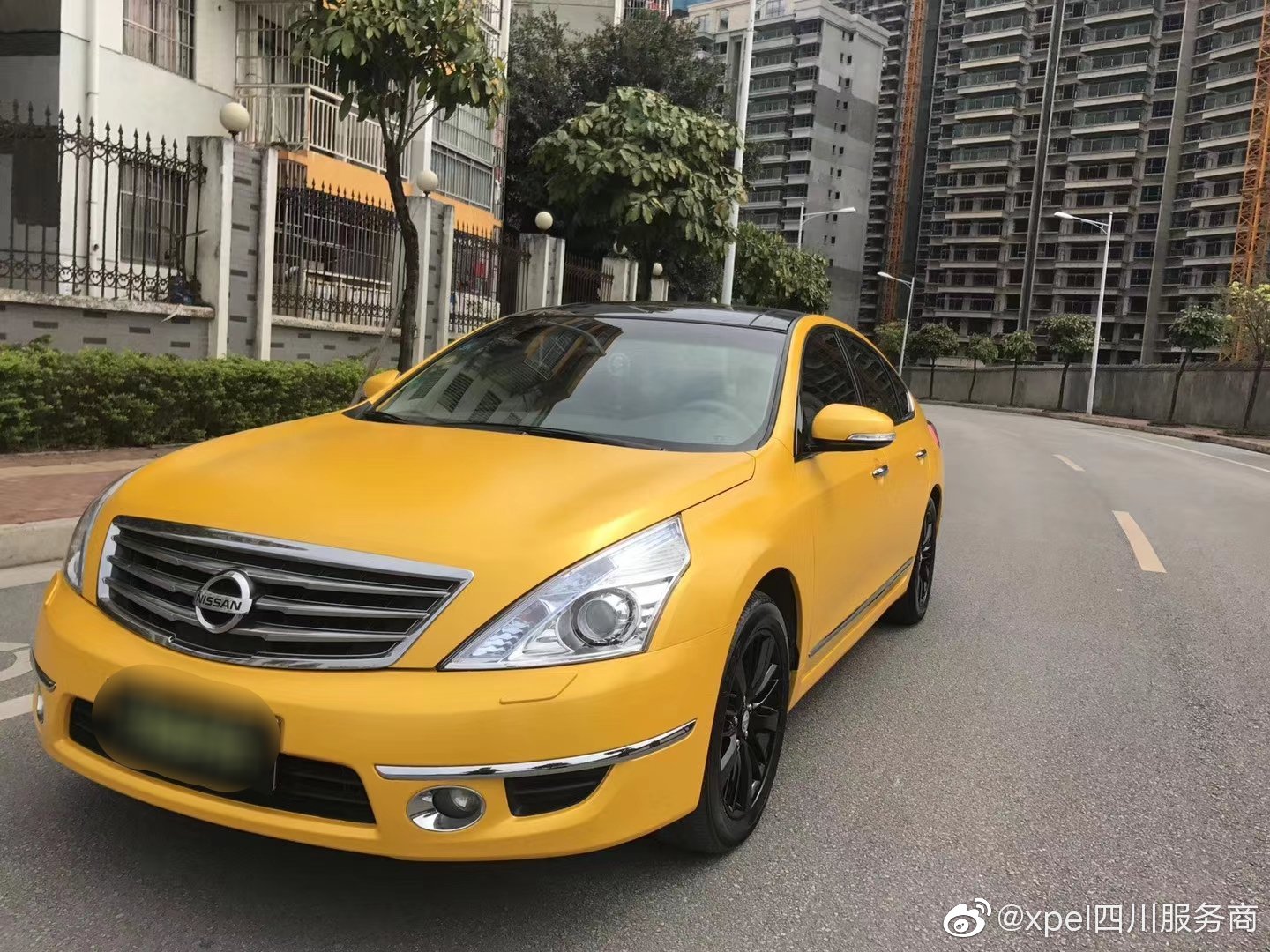 汽车美图抢先看：电光金属黄 #日产天籁