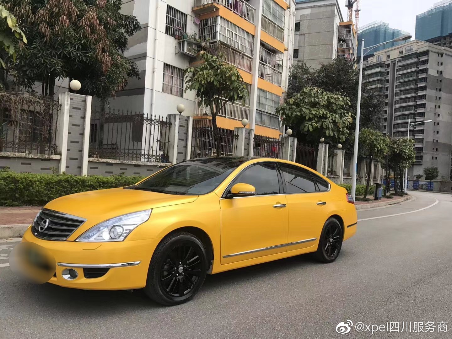 汽车美图抢先看：电光金属黄 #日产天籁