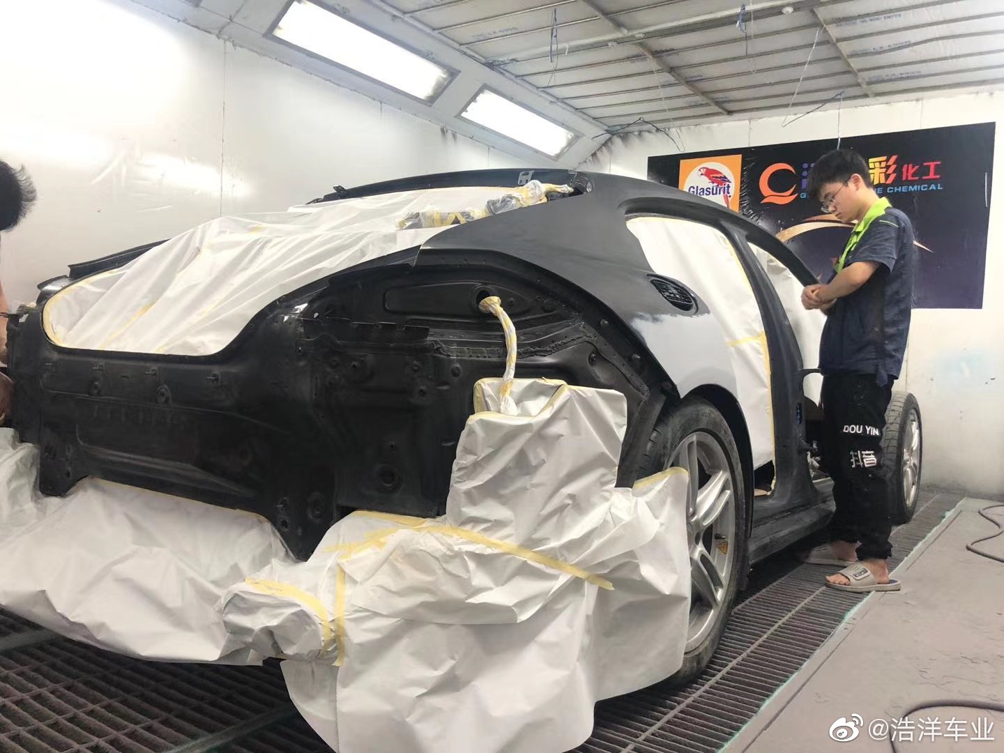 保时捷全车改色，下期分享颜色效果