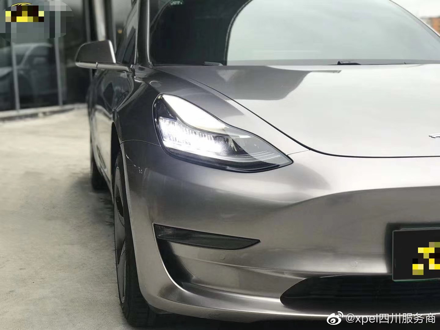 特斯拉 小改变 大不同 超亮金属战斗灰 xpel只做膜 做好膜
