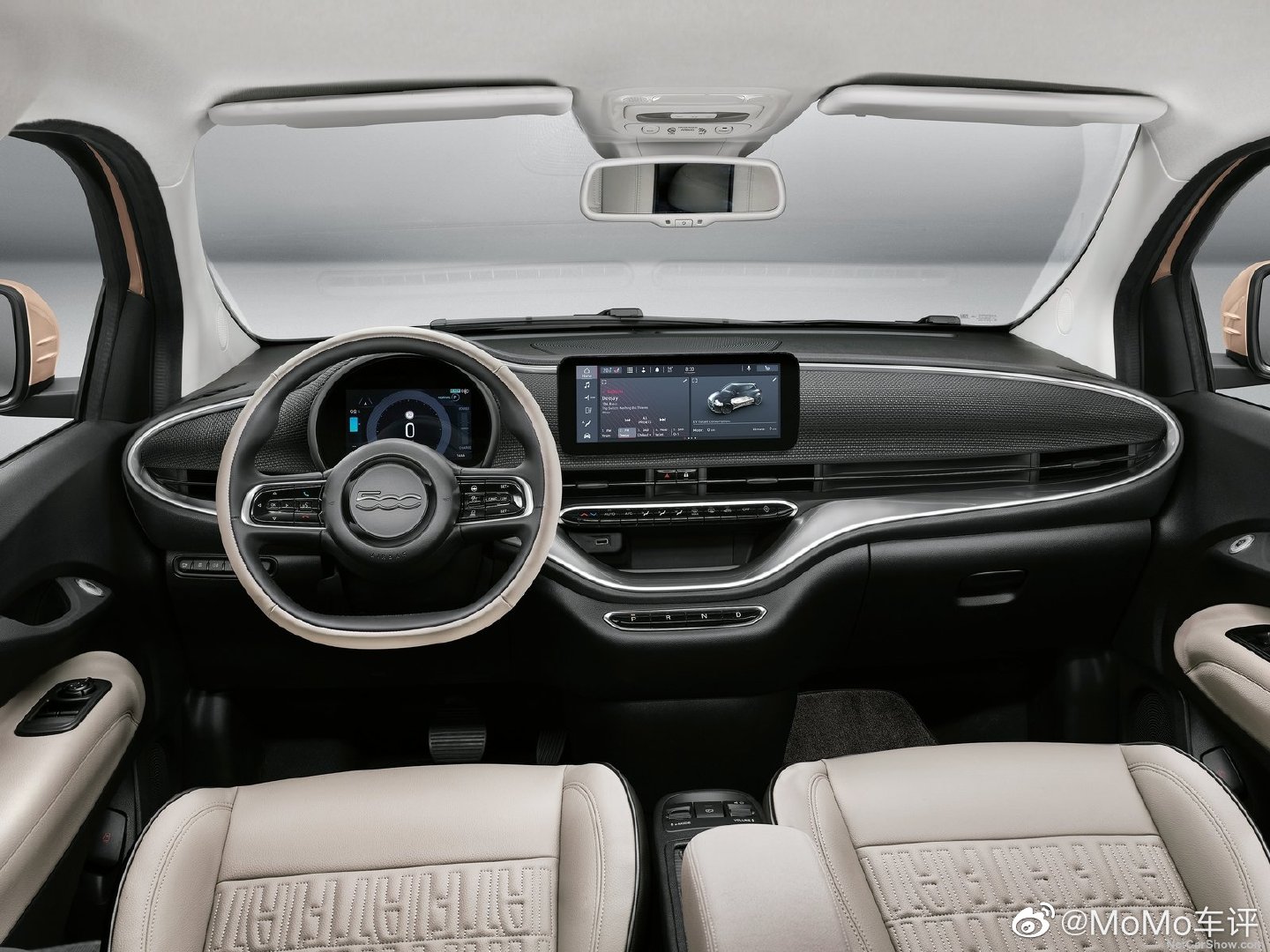 菲亚特500 Electric 3+1，单侧对开门，真好看