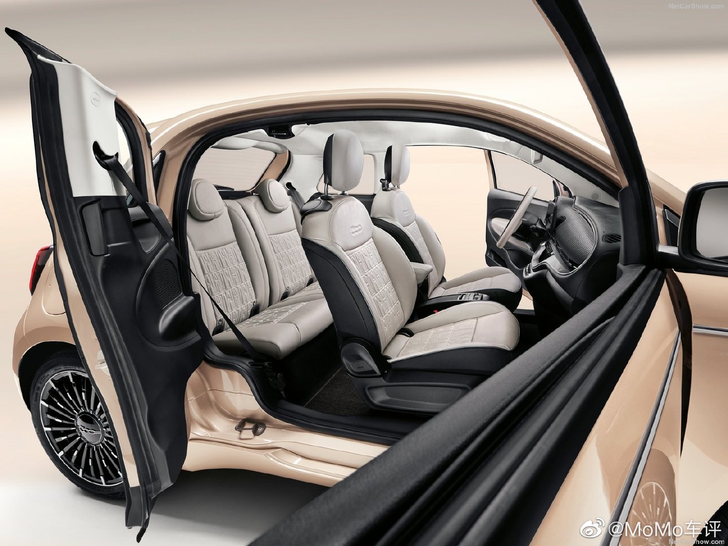 菲亚特500 Electric 3+1，单侧对开门，真好看