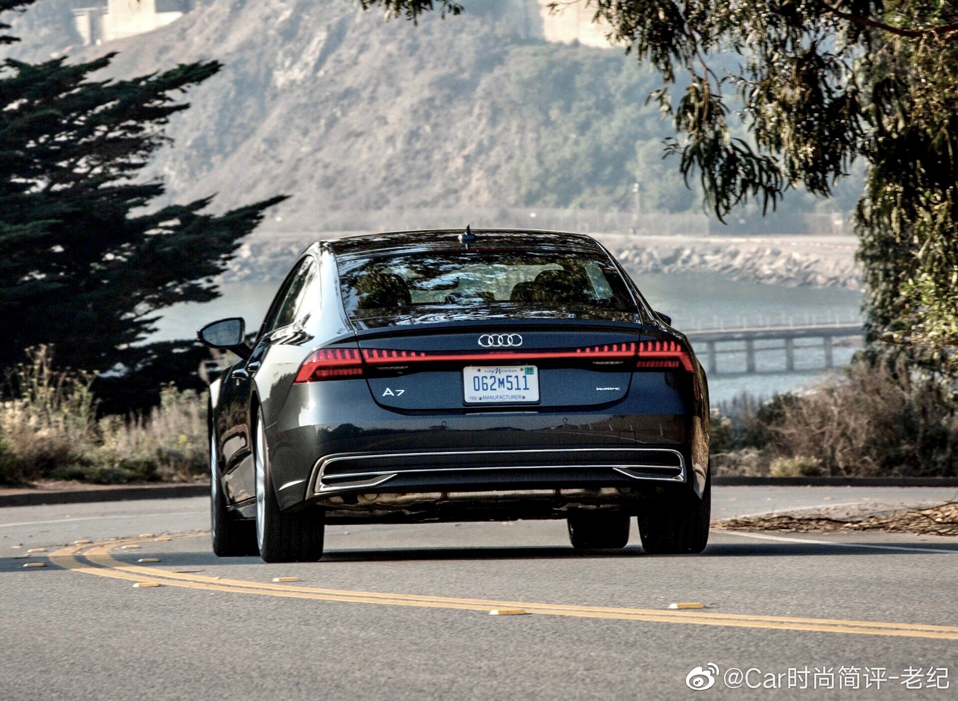 上汽大众-奥迪首款车型，奥迪A7 L白色车身尾部曝光