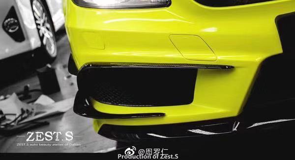 奔驰A45汽车改色亮光浅黄实车图集