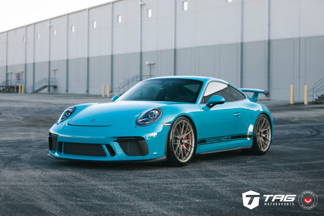 美得很 Porsche GT3 Vossen S21 前面20寸，后面21寸