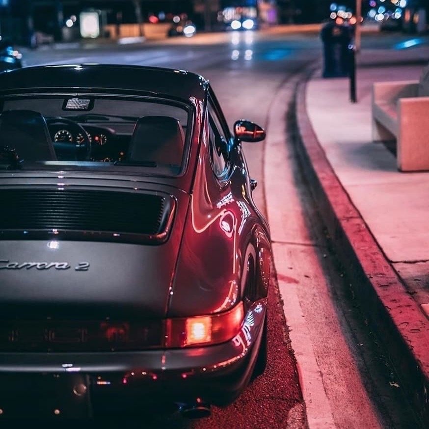 保时捷 964 Carrera 2 非常罕有的911车型，洛杉矶街头夜色光影