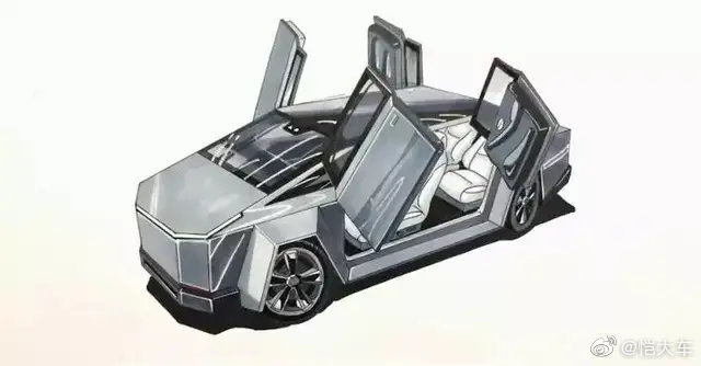 还别说，赛博朋克版特斯拉还真有有型的车子-MODEL X