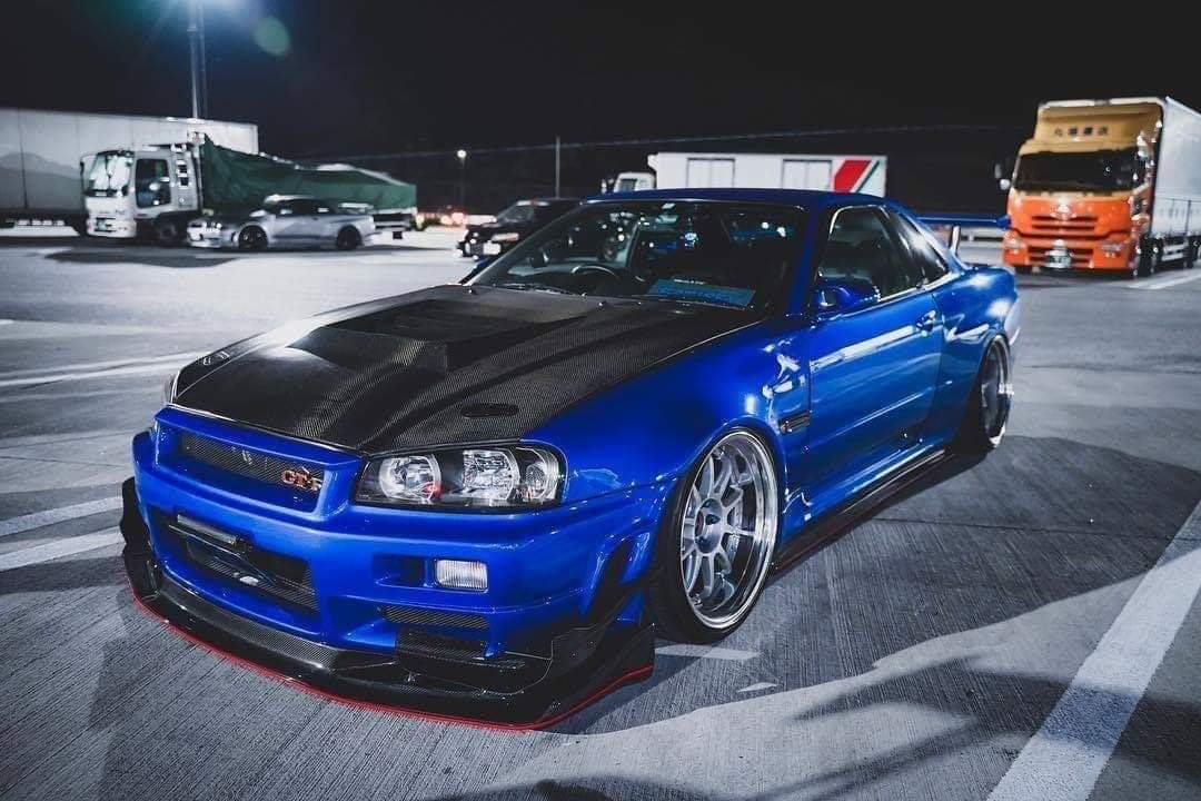 NISSAN GTR R34，一股浓浓的街头竞技风格。