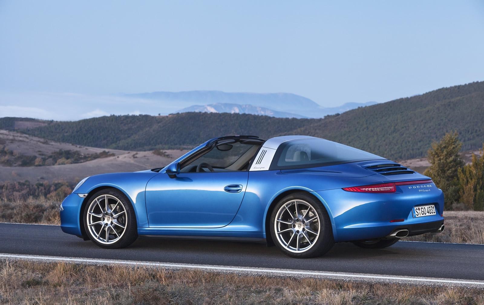保时捷蓝色porsche 991 targa-新浪汽车