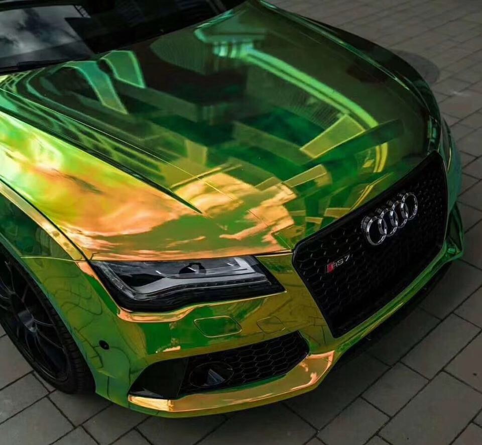 这样的奥迪有没有见过，彩虹电镀绿 闪耀