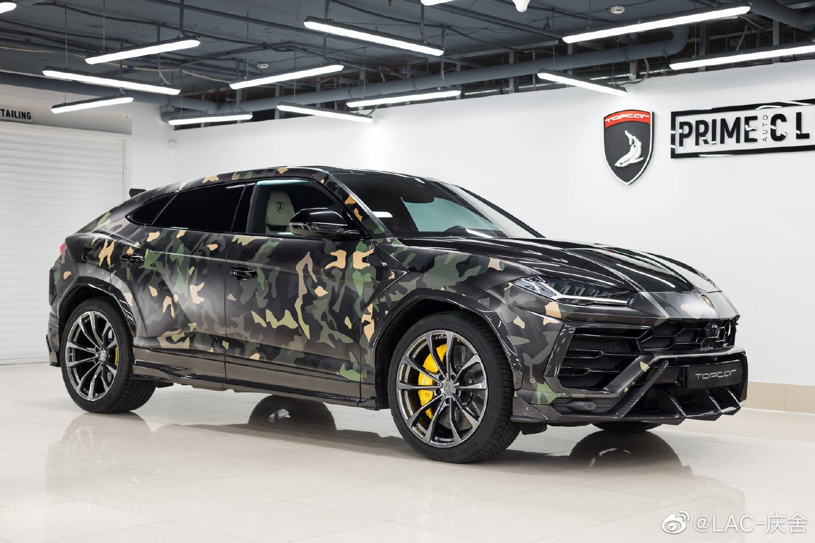 高清汽车美图lamborghiniurus迷彩涂装
