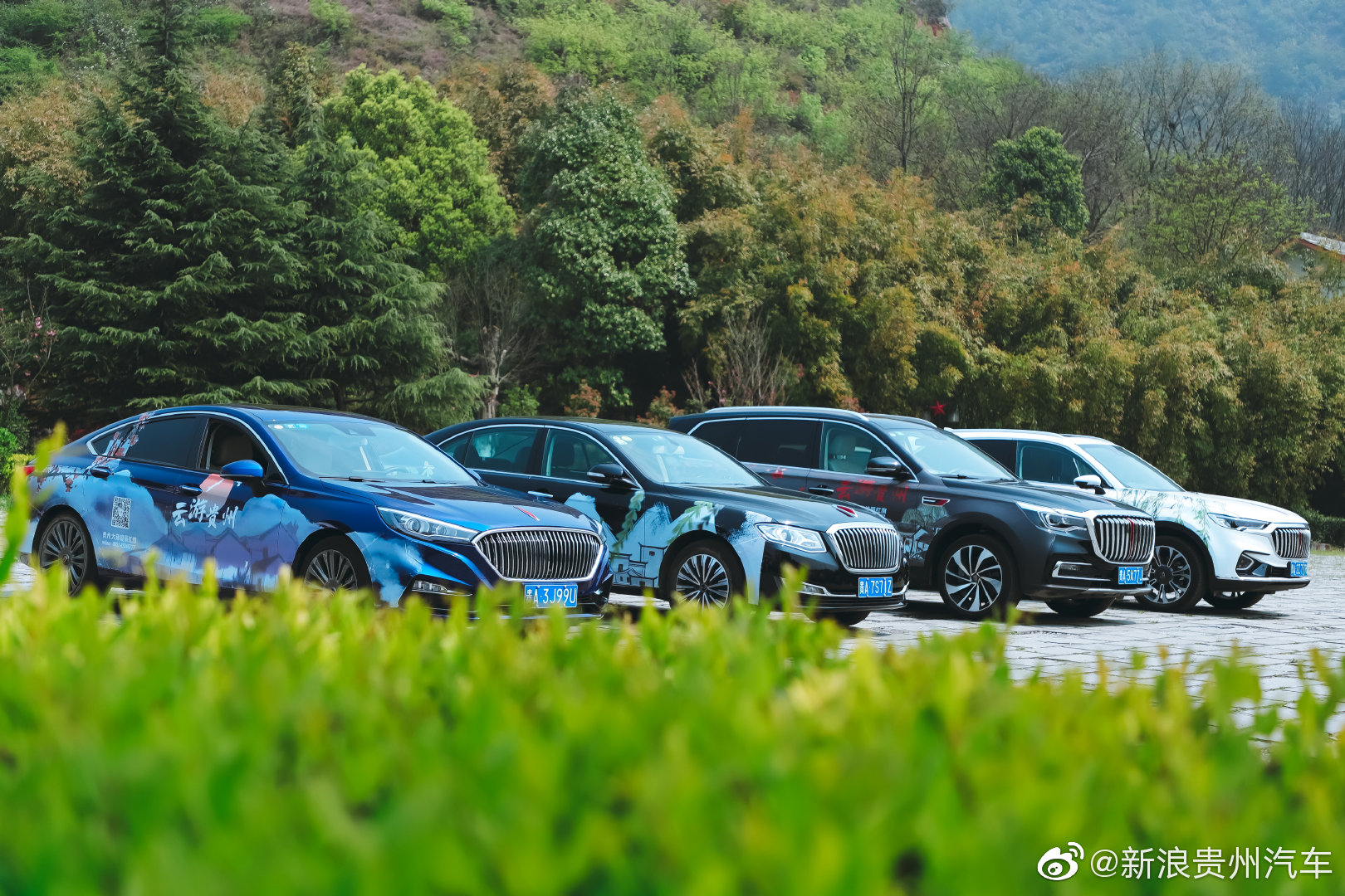 春暖花开贵州大雍红旗汽车 与君旗享花开时节