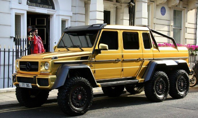 金色奔驰Benz G 63 AMG 6x6 霸气逼人！