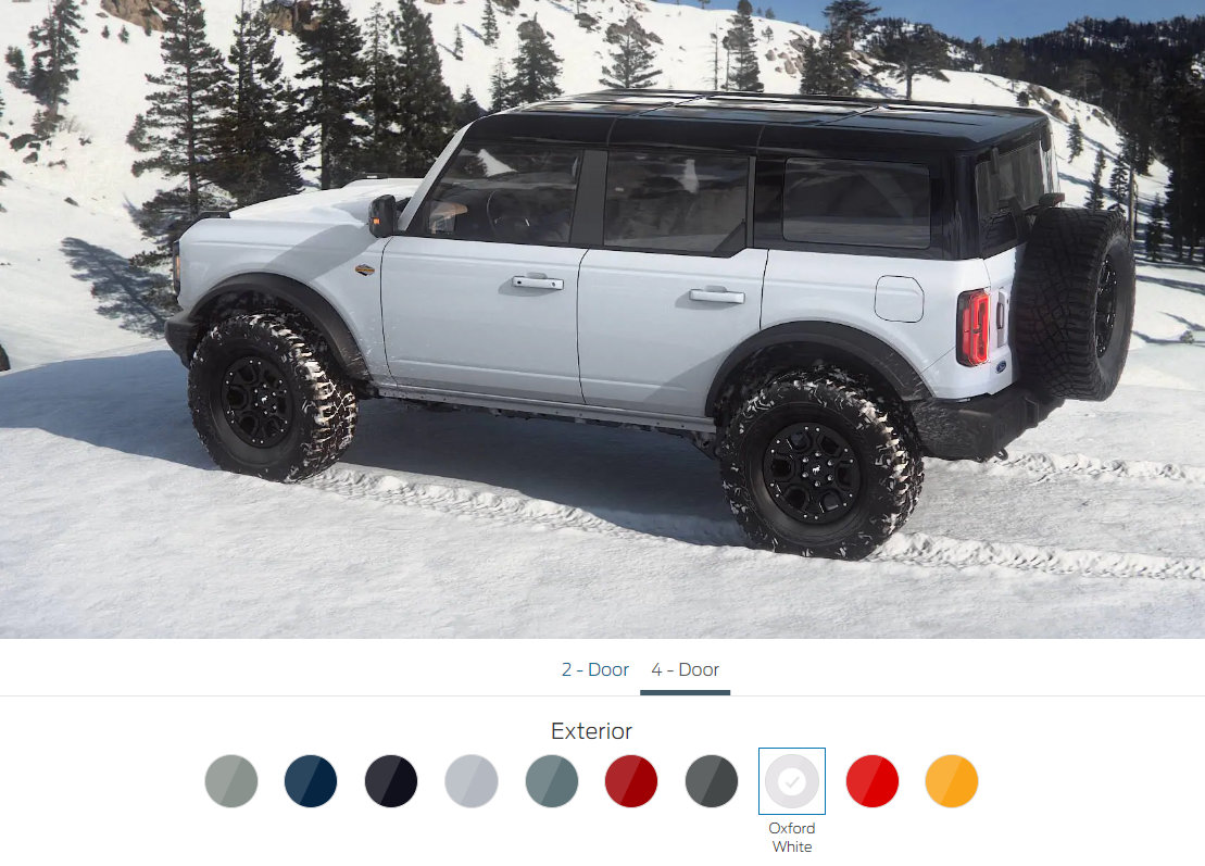 汽车美图：福特Bronco的配色很丰富