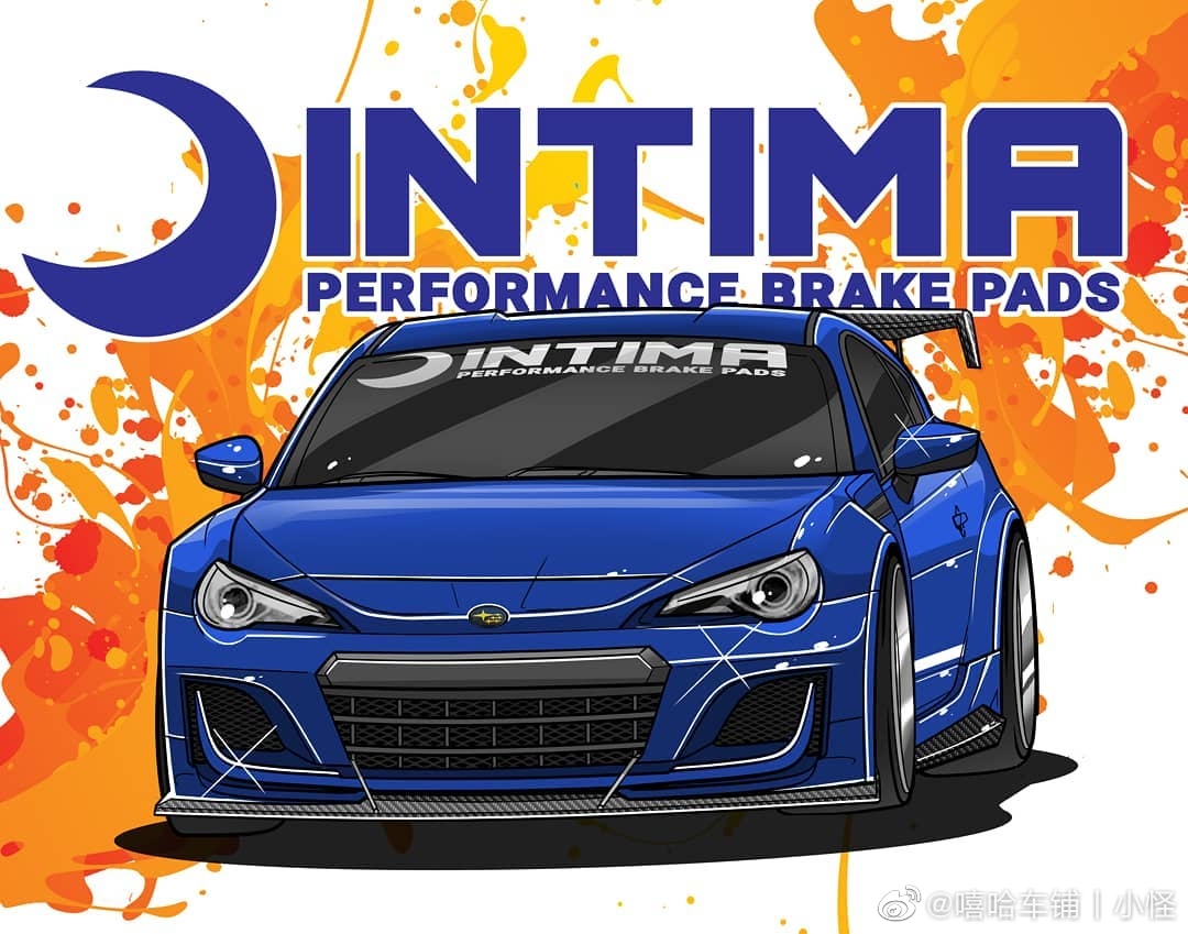 好看的汽车图片：斯巴鲁插画分享，repost