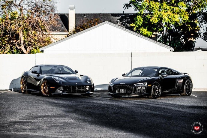 Ferrari F12 & Audi R8 好看极了