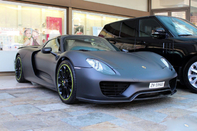 rty00 哑光黑保时捷918 Spyder Weissach Package 全球汽车超话