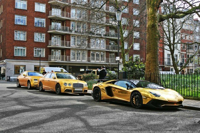 电镀黄金牛兰博基尼Aventador LP750-4，满满的诱惑力！