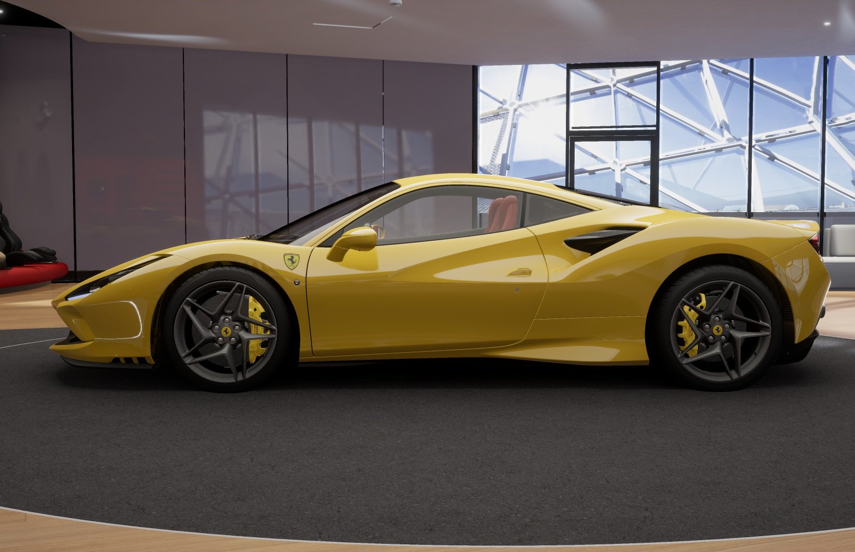 法拉利f8tributo黄外红内预计10月到店