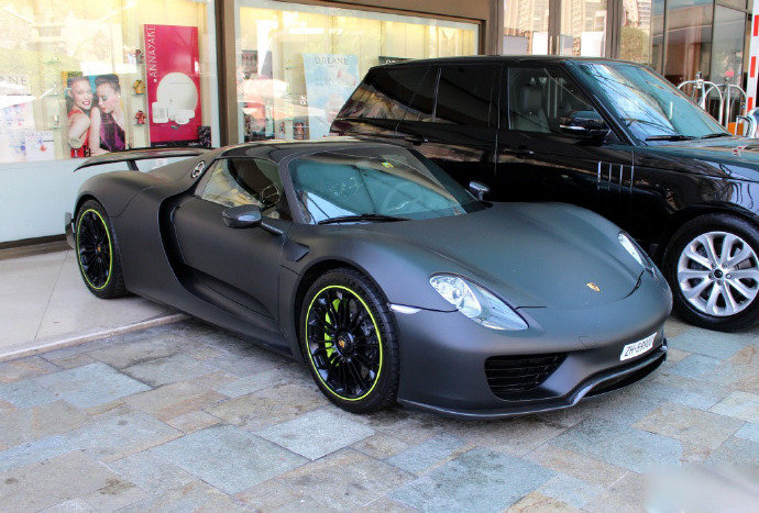 rty00 哑光黑保时捷918 Spyder Weissach Package 全球汽车超话