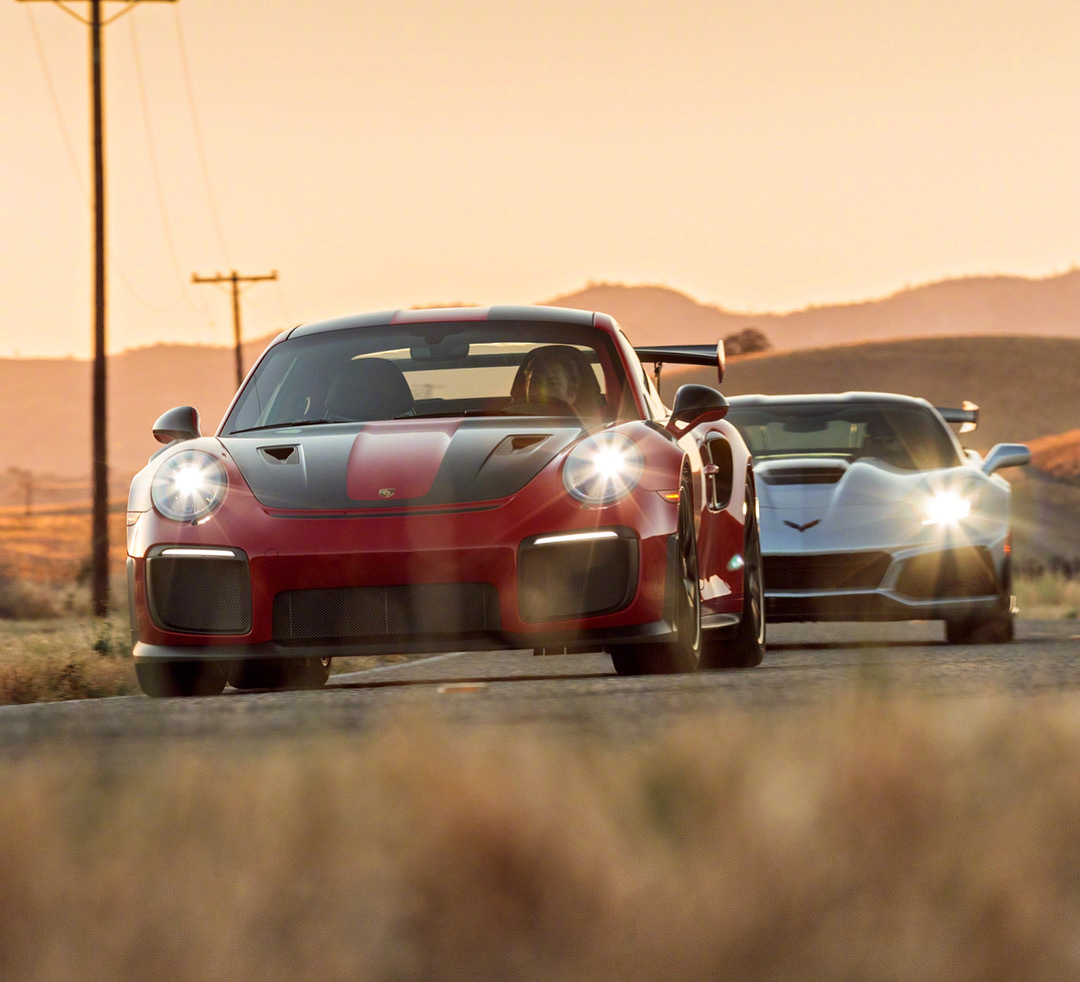 克尔维特和保时捷同画面出现的几率太罕见了！！！