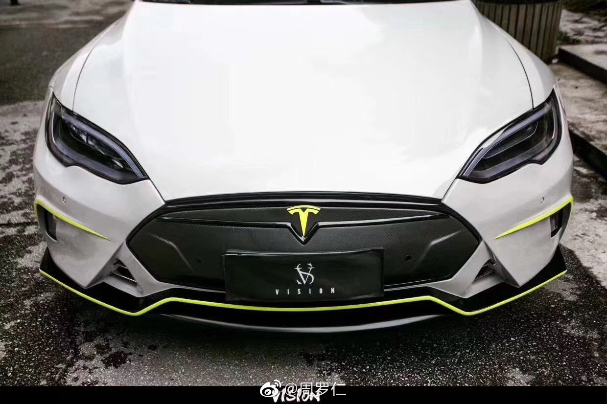 高清汽车美图：特斯拉model S火山灰