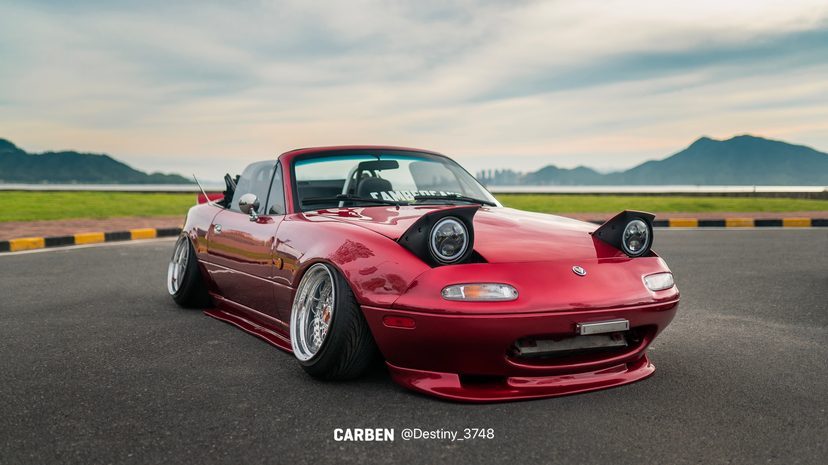 高清汽车美图：低趴马自达MX-5 NA 有点可爱