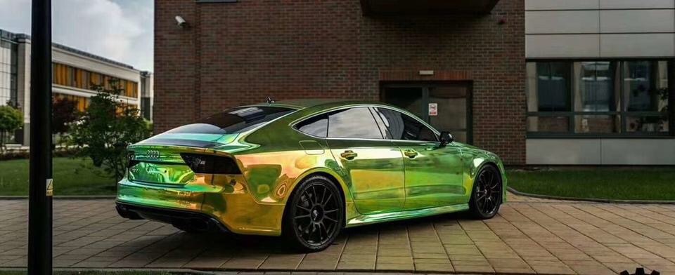 这样的奥迪有没有见过，彩虹电镀绿 闪耀