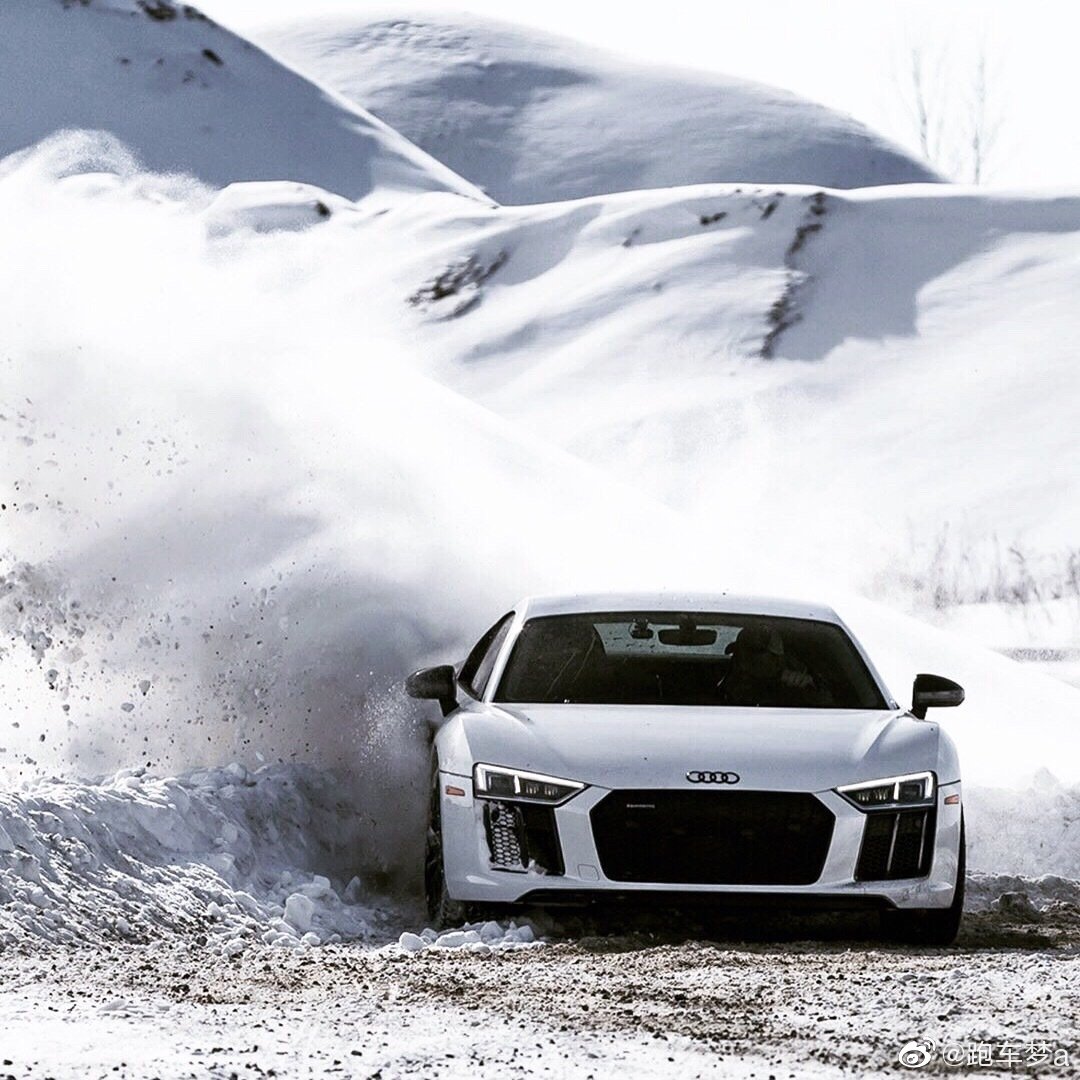 汽车美图大赏：玩雪的季节，Audi R8