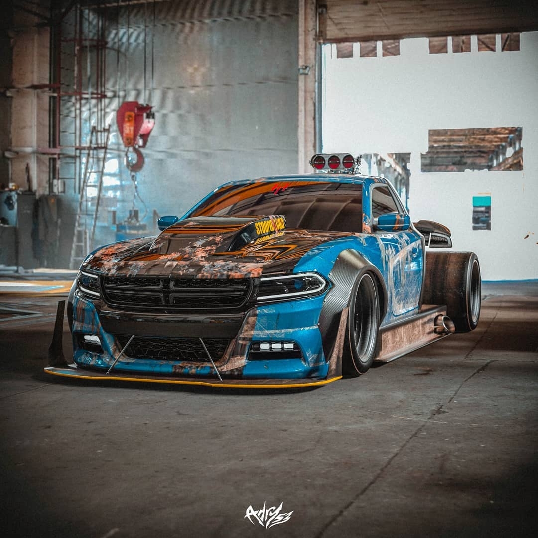 dodgechargerhemihalfling肌肉车
