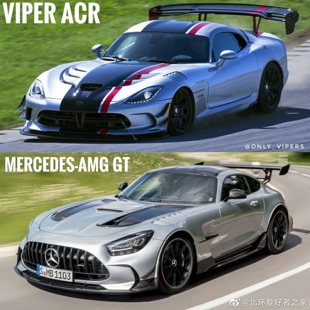 道奇Viper ACR vs 奔驰AMG GT Black Series，美系肌肉车完败吗