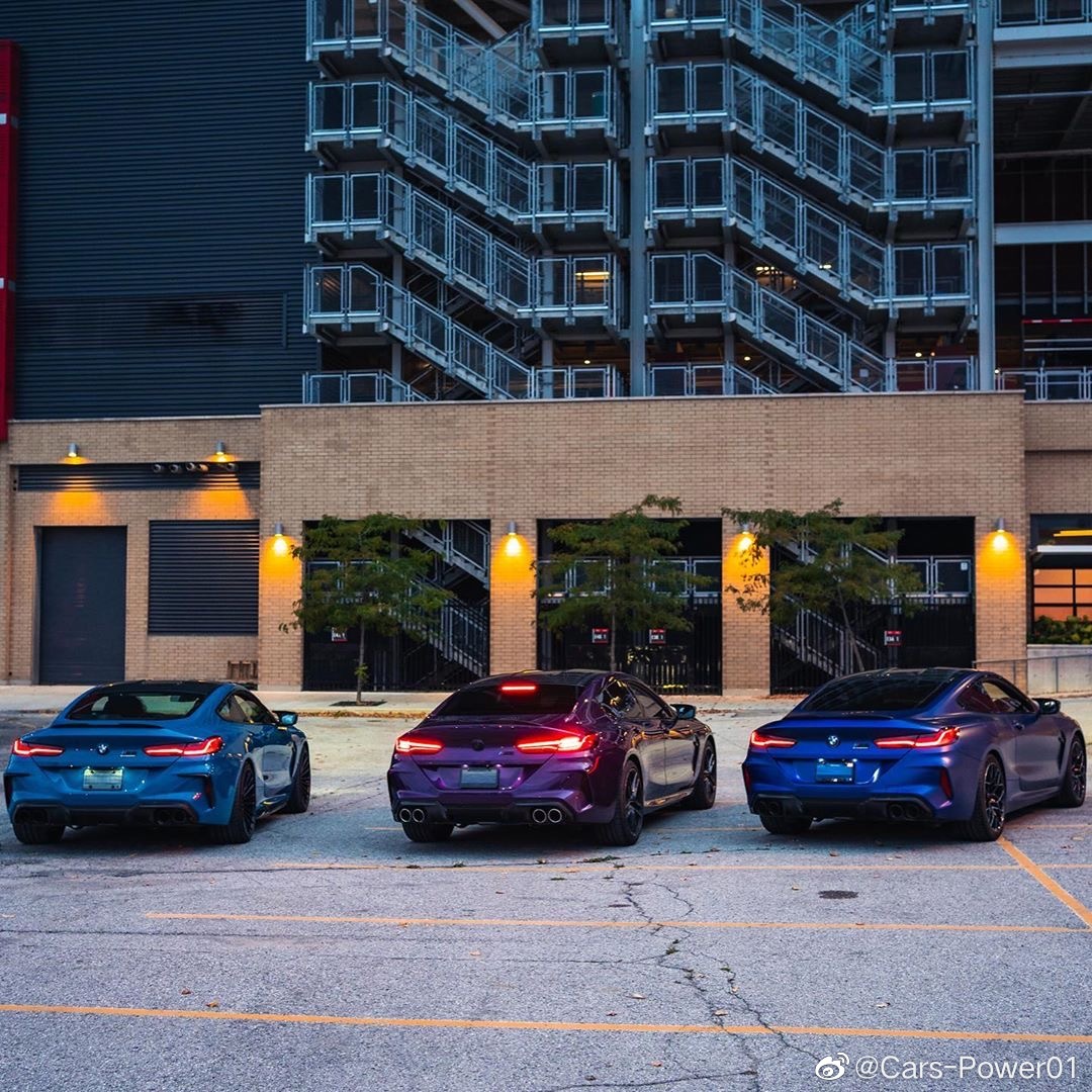 三台宝马M8雷霆版 哪个颜色最好看？