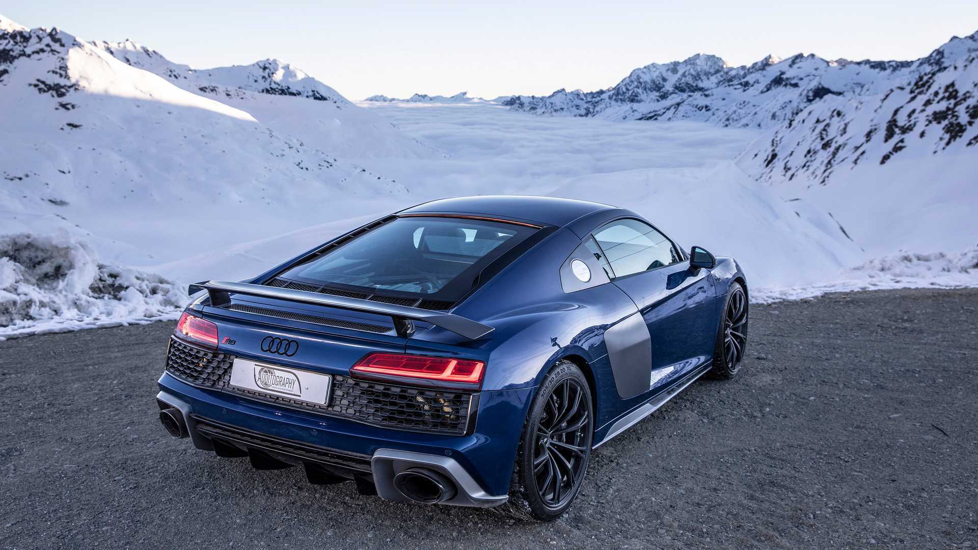 Audi R8 V10 Performance，阿尔卑斯山
