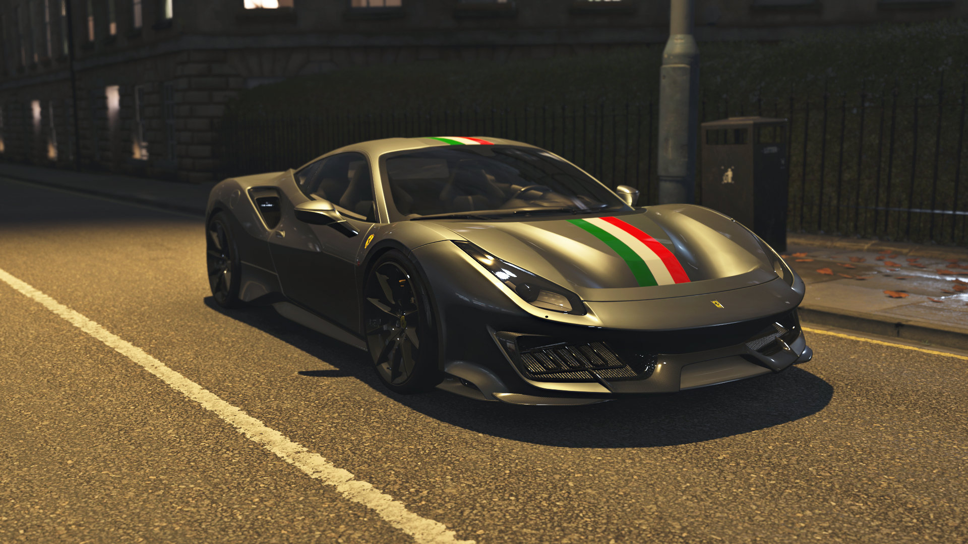 好看的汽车图片：法拉利488pista体验驾驶