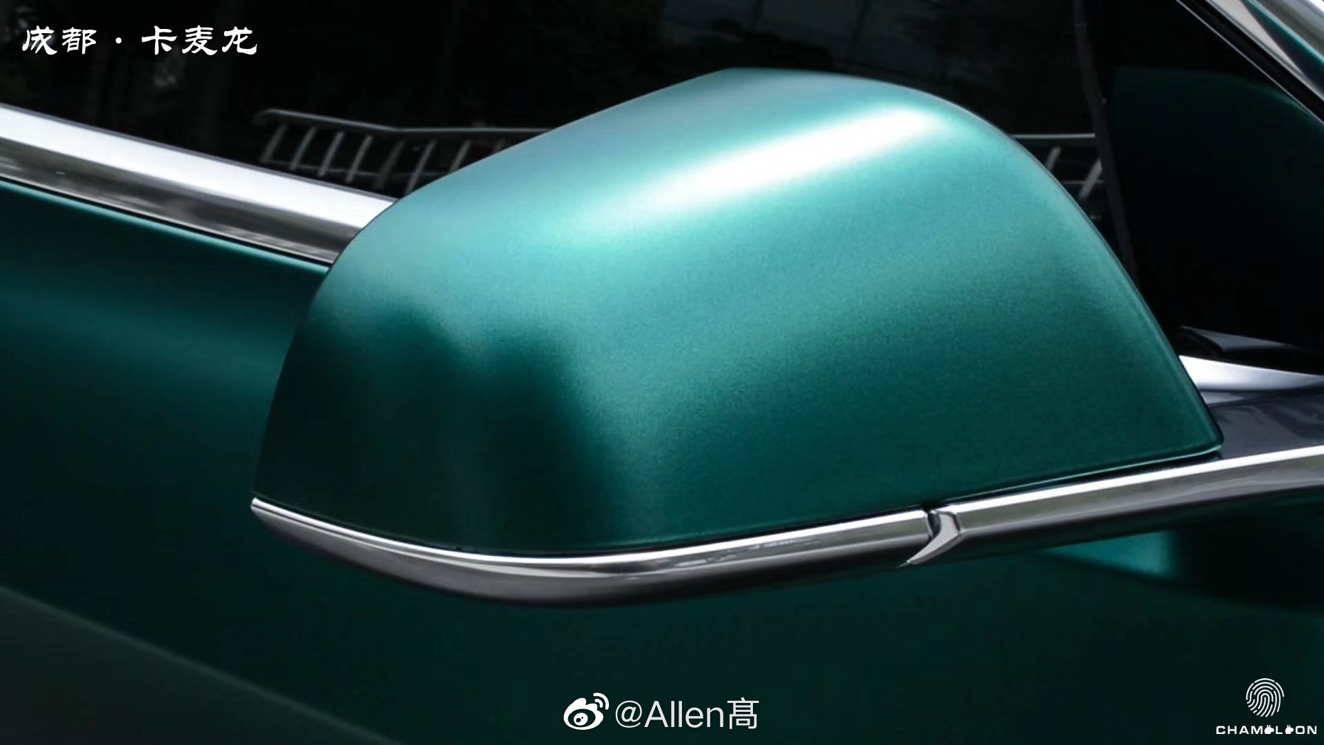 特斯拉 毛豆3 车身改色电光祖母绿完工
