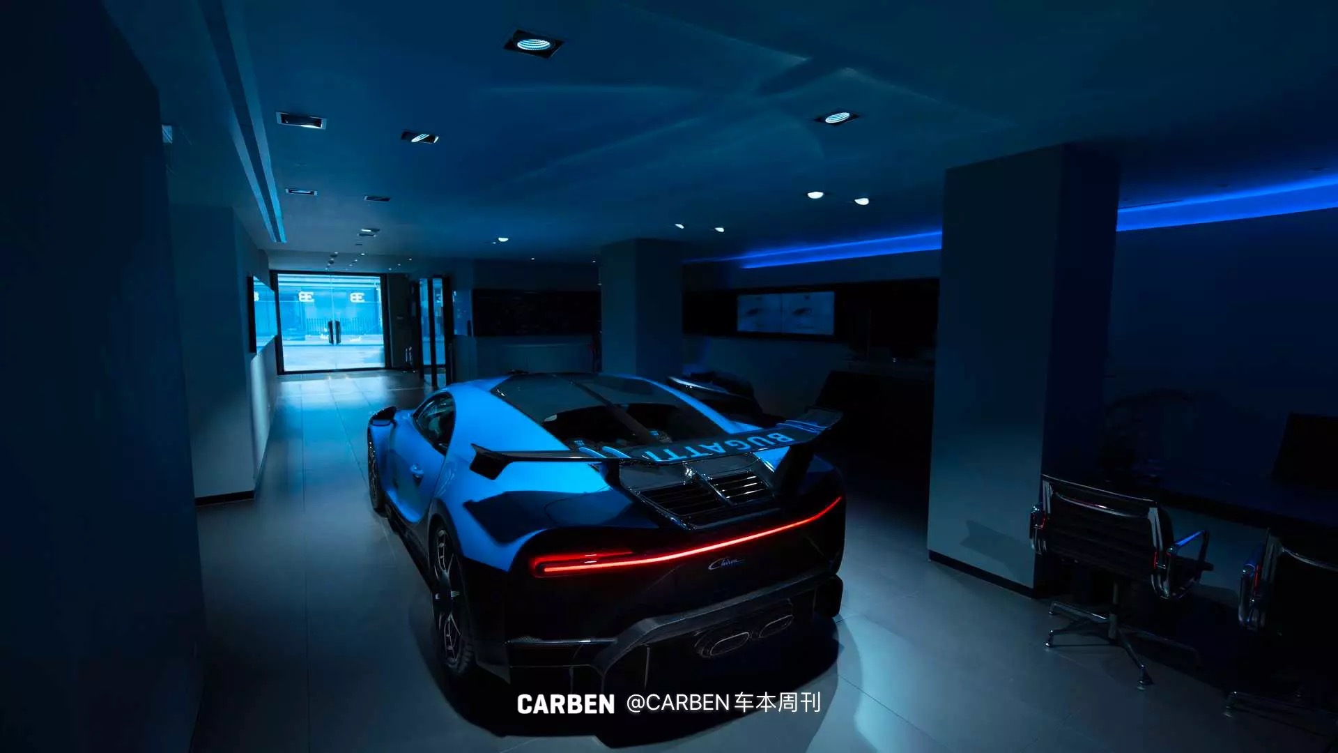 布加迪Chiron Pur Sport在英国伦敦街头做展示 照片来源：Motor1