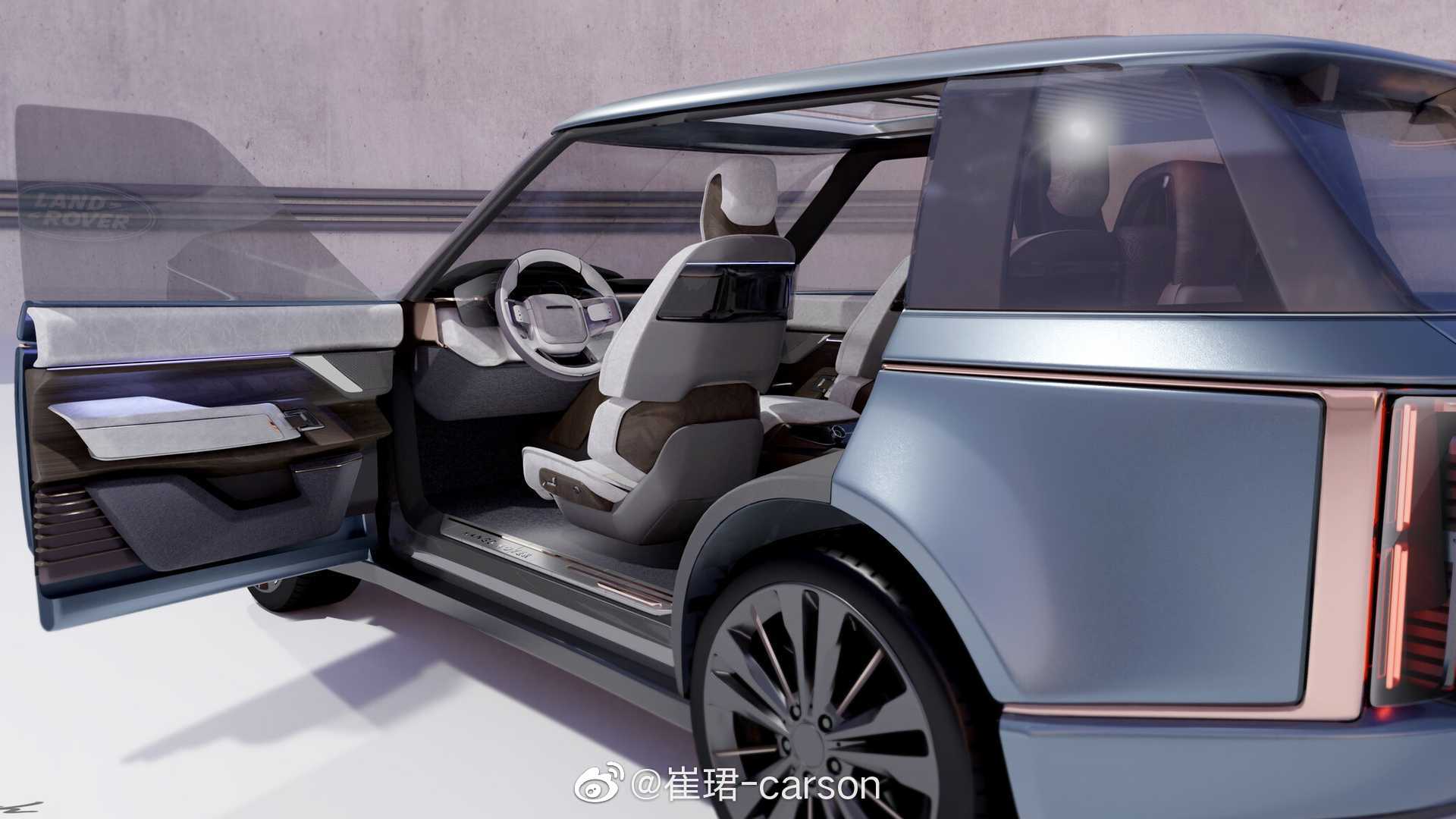 来自设计师Shijie Yu的下一代路虎揽胜的3D设计图