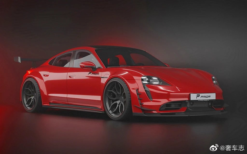竞技风格上身Prior Design Porsche Taycan专属PDT1宽体套件！