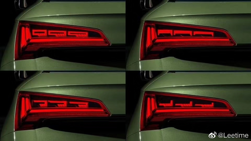 2021 Audi Q5 （PA）S-Line  OLED尾灯多种形态。