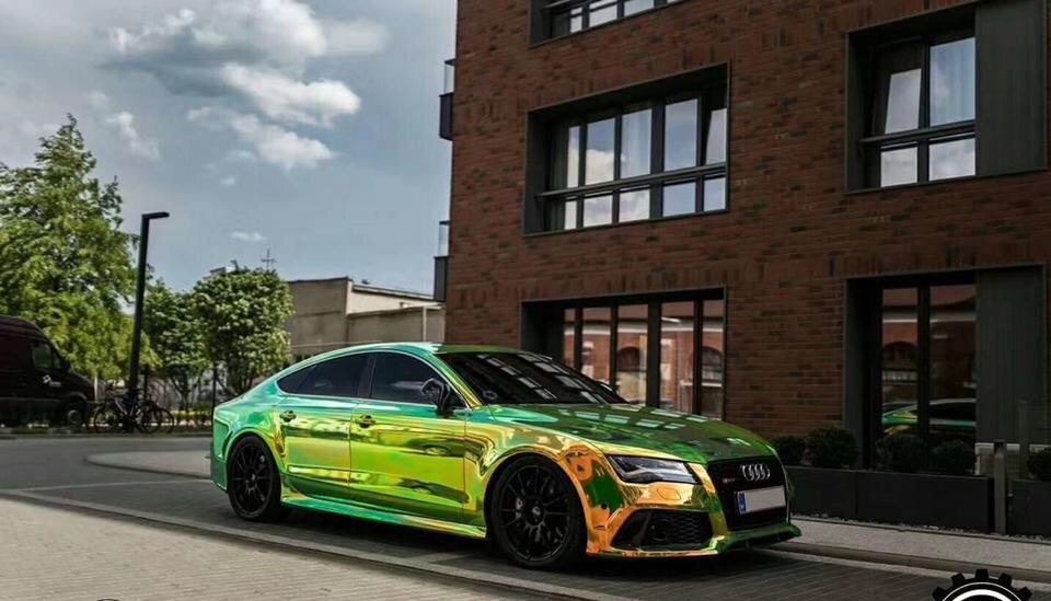 这样的奥迪有没有见过，彩虹电镀绿 闪耀